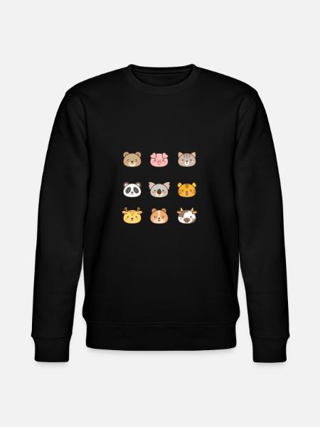 Kawaii klistermærker - Stanley/Stella økologisk unisex-sweatshirt CHANGER  - sort