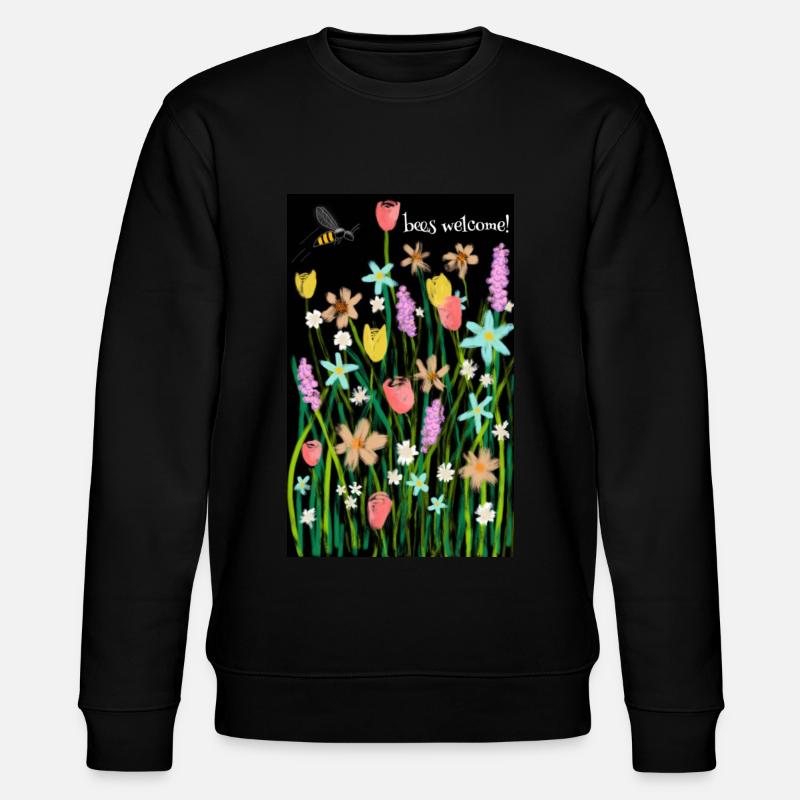 Bienentraum- Bees welcome! - Stanley/Stella Unisex Bio-Sweatshirt CHANGER  - Schwarz