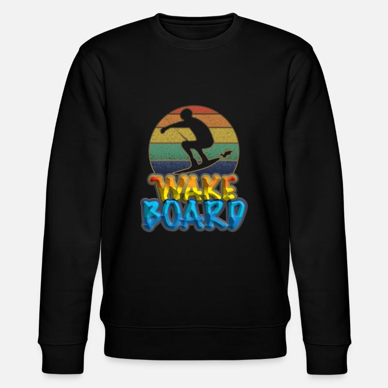 Wakeboard, Wakeboarder - Stanley/Stella Unisex Bio-Sweatshirt CHANGER  - Schwarz