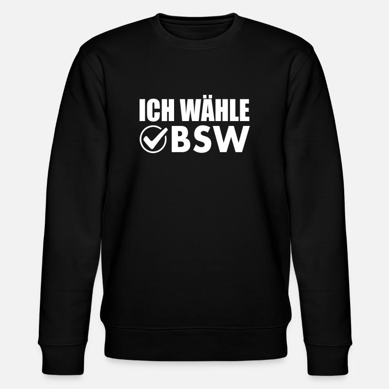 ich wähle bsw - Stanley/Stella Unisex Bio-Sweatshirt CHANGER  - Schwarz