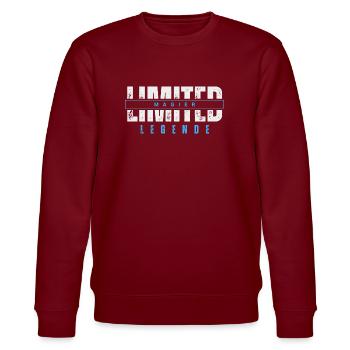 Limited Mage Legend. - Stanley/Stella CHANGER Unisex Organic Sweatshirt - burgundy - Front - Nik (191cm) & Marisol (170cm)