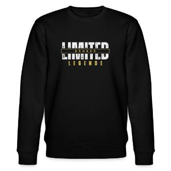 Limited Bänker Legende. - Stanley/Stella Unisex Bio-Sweatshirt CHANGER  - Schwarz - Vorne - Nik (191cm) & Marisol (170cm)
