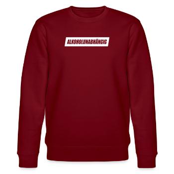 Alkoholunabhängig Sober Straight Edge Alkoholfrei - Stanley/Stella Unisex Bio-Sweatshirt CHANGER  - Burgunderrot - Vorne - Nik (191cm) & Marisol (170cm)