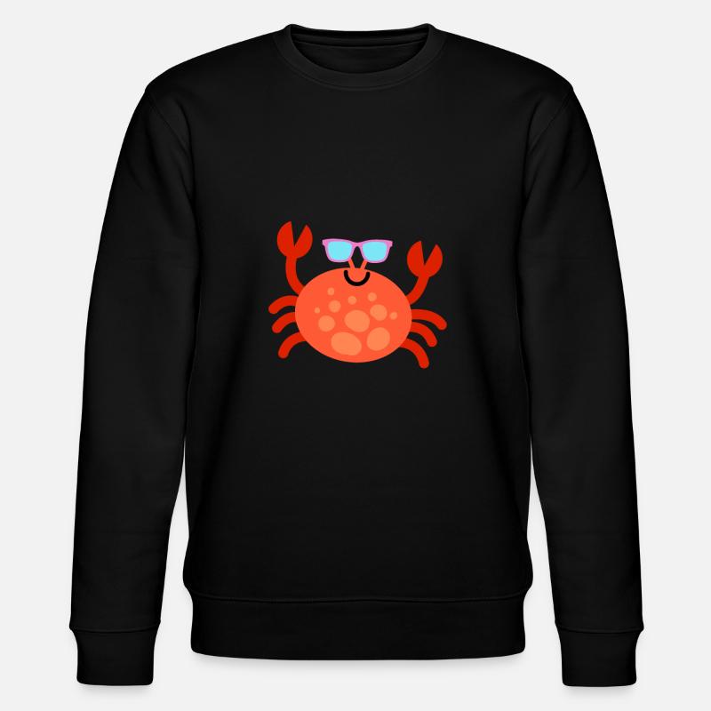 FUNNY CRAB - Stanley/Stella Unisex Bio-Sweatshirt CHANGER  - Schwarz