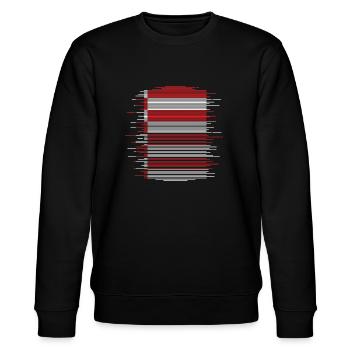 Bremen Flagge Bremer Fahne - Stanley/Stella Unisex Bio-Sweatshirt CHANGER  - Schwarz - Vorne - Nik (191cm) & Marisol (170cm)