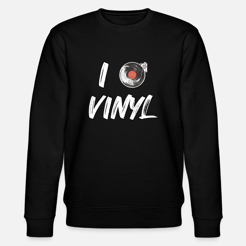 I love vinyl - Stanley/Stella CHANGER Unisex Organic Sweatshirt - black