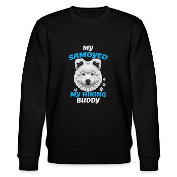 Samojede Samoyed - Stanley/Stella Unisex Bio-Sweatshirt CHANGER  - Schwarz - Vorne - Nik (191cm) & Marisol (170cm)