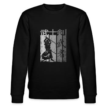 samouraï - Sweat bio CHANGER Stanley/Stella Unisexe - noir - Devant - Nik (191cm) & Marisol (170cm)