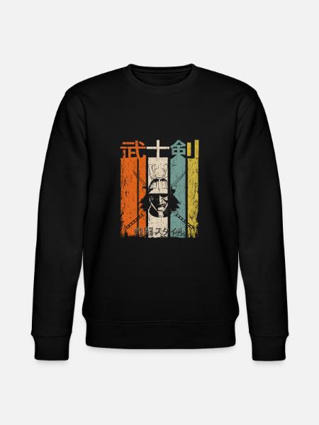 Samurai Retro Katana - Stanley/Stella CHANGER Unisex Organic Sweatshirt - black