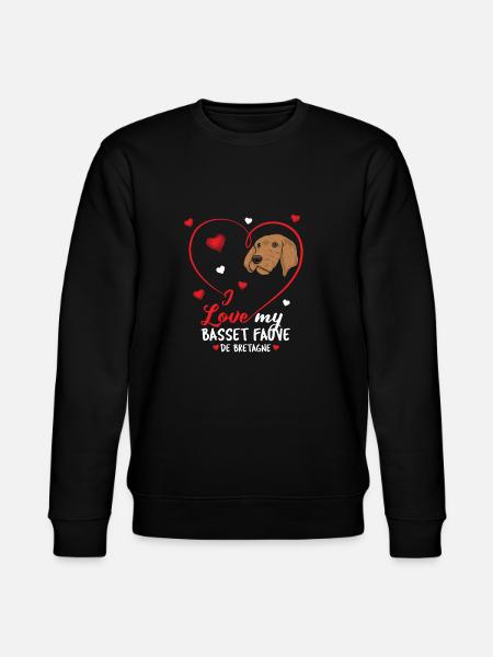 Basset Fauve de Bretagne - Stanley/Stella Uniseks bio-sweatshirt CHANGER  - zwart