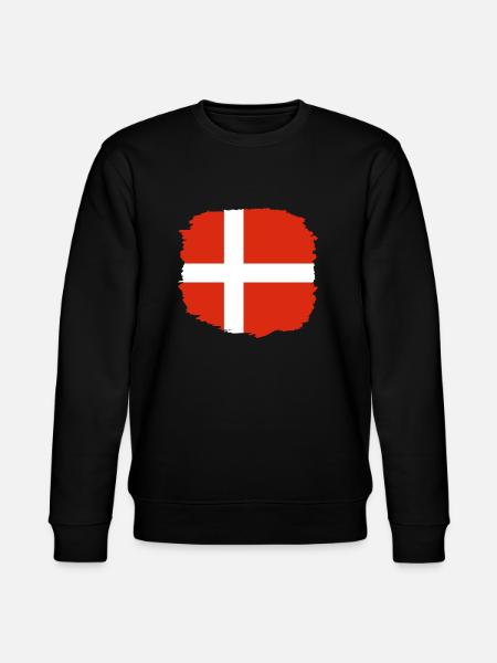 Danmarksflag Skandinavien Dansk flagrejse - Stanley/Stella økologisk unisex-sweatshirt CHANGER  - sort