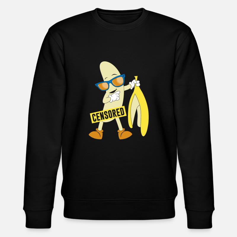 Banane nue censurée - Sweat bio CHANGER Stanley/Stella Unisexe - noir