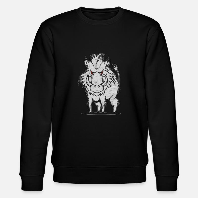 Wildes Warzenschwein - Stanley/Stella Unisex Bio-Sweatshirt CHANGER - Schwarz