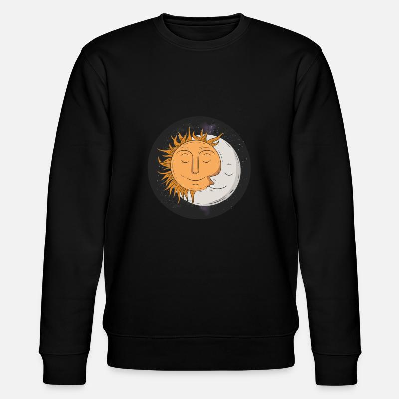 Mond und Sonne - Stanley/Stella Unisex Bio-Sweatshirt CHANGER  - Schwarz
