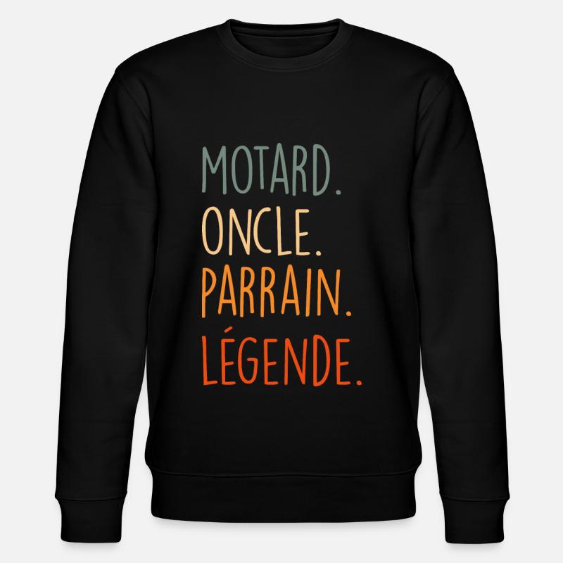 Motard oncle parrain légende - Sweat bio CHANGER Stanley/Stella Unisexe - noir