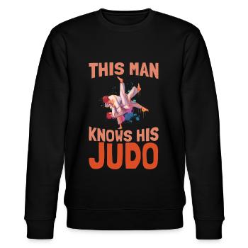 Judo Judoka - Stanley/Stella CHANGER Unisex Organic Sweatshirt - black - Front - Nik (191cm) & Marisol (170cm)