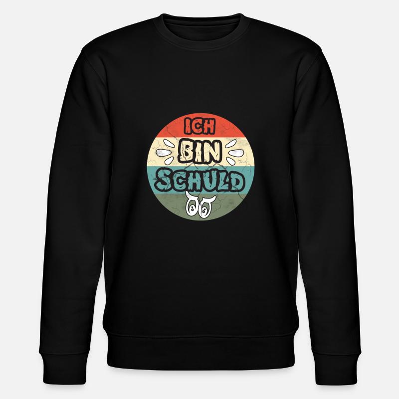 Ich bin schuld - Stanley/Stella Unisex Bio-Sweatshirt CHANGER  - Schwarz