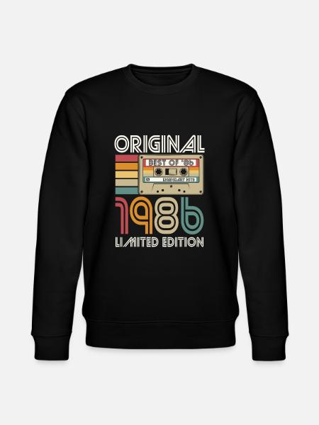 Geboren in 1986 Original Retro Vintage Birthday - Stanley/Stella Uniseks bio-sweatshirt CHANGER  - zwart