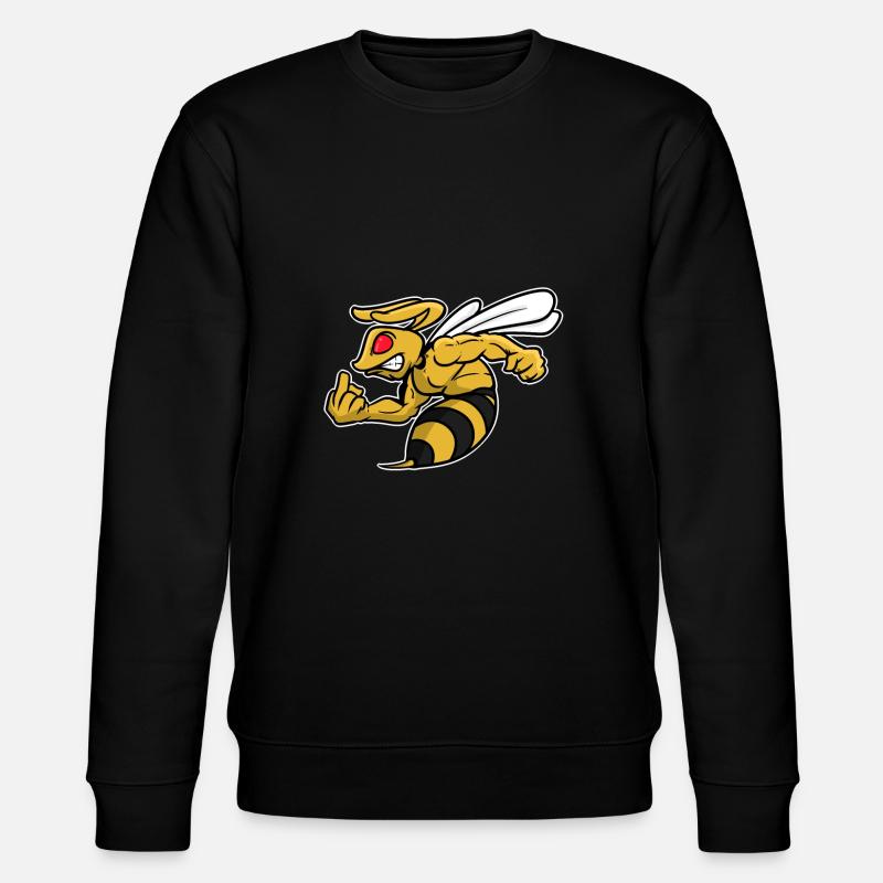 Wasp bees sting middle finger insect motif - Stanley/Stella CHANGER Unisex Organic Sweatshirt - black