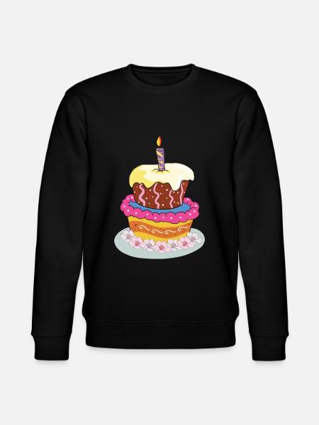 Taart Verjaardag Verjaardagstaart Taart - Stanley/Stella Uniseks bio-sweatshirt CHANGER  - zwart