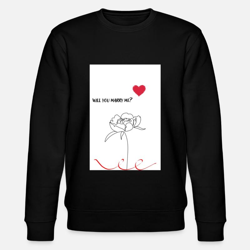 Marry me - Stanley/Stella Unisex Bio-Sweatshirt CHANGER  - Schwarz