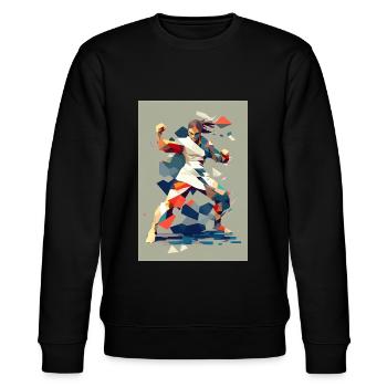 Judokämpferin - Stanley/Stella Unisex Bio-Sweatshirt CHANGER  - Schwarz - Vorne - Nik (191cm) & Marisol (170cm)