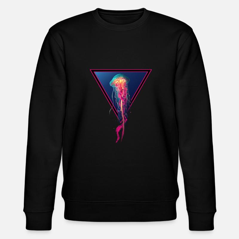 Jellyfish / Qualle - Stanley/Stella Unisex Bio-Sweatshirt CHANGER  - Schwarz