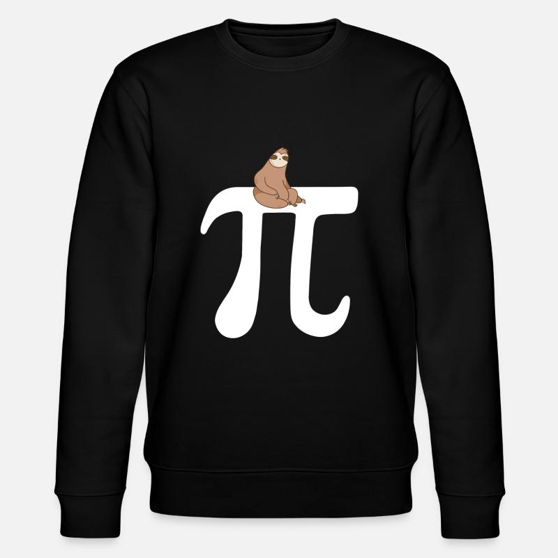 Math Sloth Pi - Stanley/Stella CHANGER Unisex Organic Sweatshirt - black
