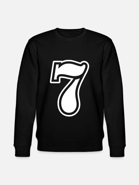 7 Zahl symbol - Stanley/Stella Unisex Bio-Sweatshirt CHANGER  - Schwarz