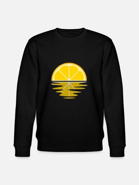 Lemon Sunset Fruit Holiday Summer - Stanley/Stella CHANGER Unisex Organic Sweatshirt - black