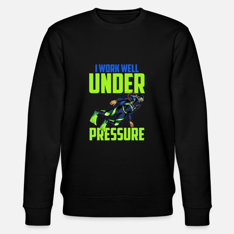 Lustiger Taucher Witz - Stanley/Stella Unisex Bio-Sweatshirt CHANGER  - Schwarz