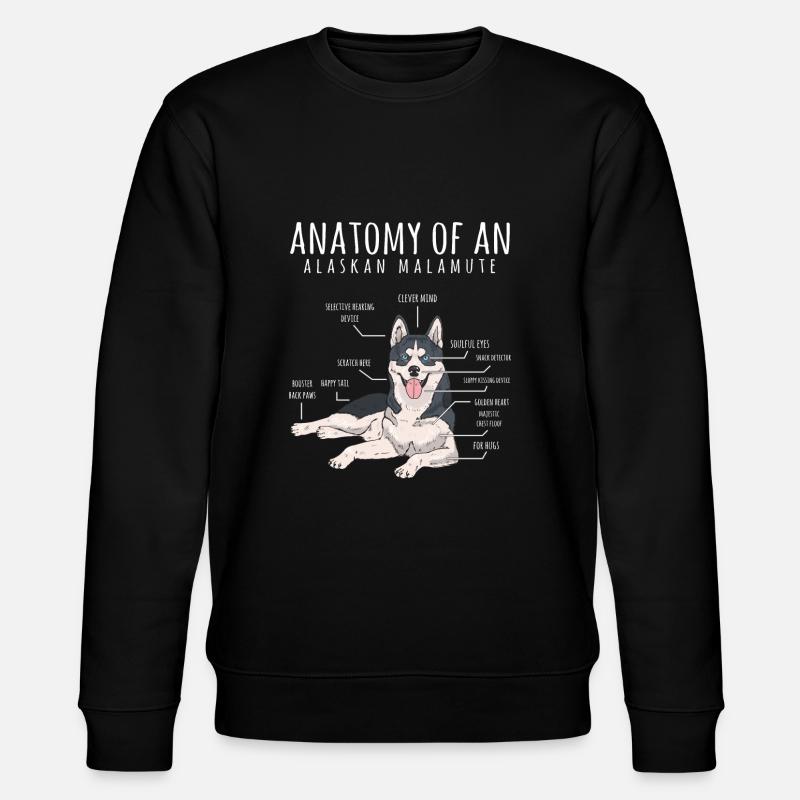 Alaskan Malamute Lustiger Hundehalter - Stanley/Stella Unisex Bio-Sweatshirt CHANGER  - Schwarz