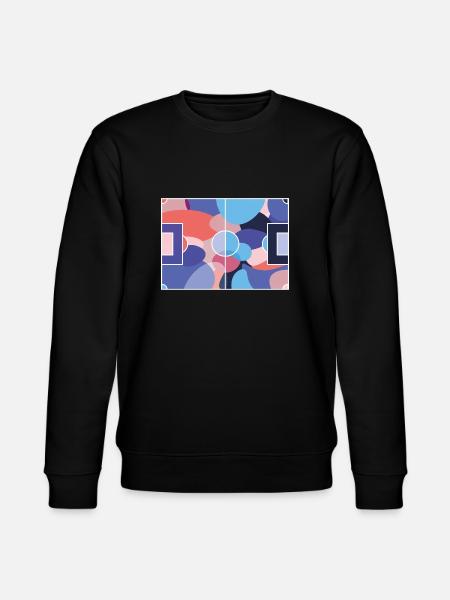 Bunter Fußballplatz - Stanley/Stella Unisex Bio-Sweatshirt CHANGER  - Schwarz