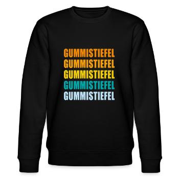 Gummistiefel liebe - Stanley/Stella Unisex Bio-Sweatshirt CHANGER  - Schwarz - Vorne - Nik (191cm) & Marisol (170cm)