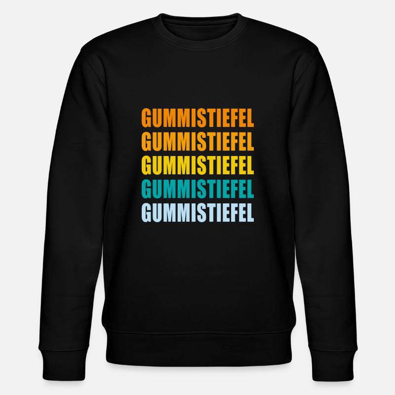 Gummistiefel liebe - Stanley/Stella Unisex Bio-Sweatshirt CHANGER  - Schwarz