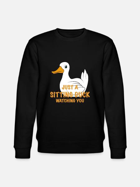 Funny duck saying - Stanley/Stella CHANGER Unisex Organic Sweatshirt - black