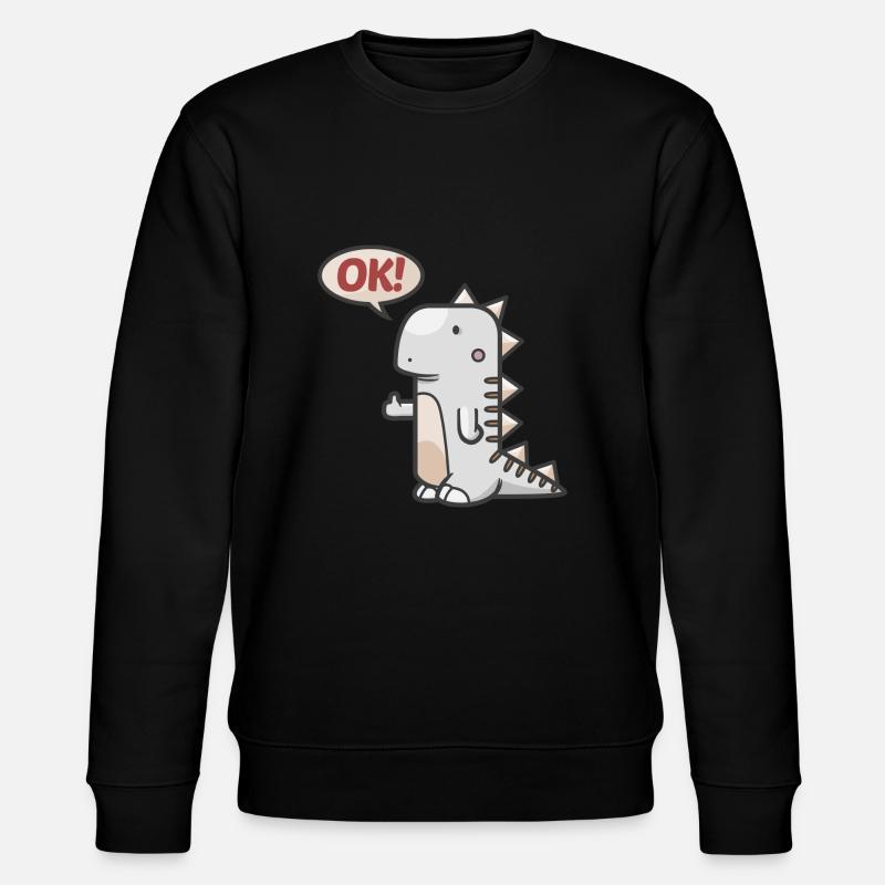 Dinosaurier - Stanley/Stella Unisex Bio-Sweatshirt CHANGER  - Schwarz