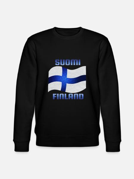 The flag of Finland / Blue Cross Flag - Stanley/Stella økologisk unisex-sweatshirt CHANGER  - sort