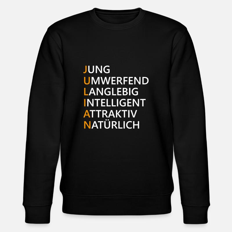 Julian Name Geschenk - Stanley/Stella Unisex Bio-Sweatshirt CHANGER - Schwarz