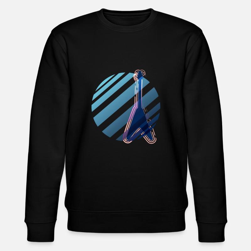 E-Gitarre Liebe - Stanley/Stella Unisex Bio-Sweatshirt CHANGER  - Schwarz