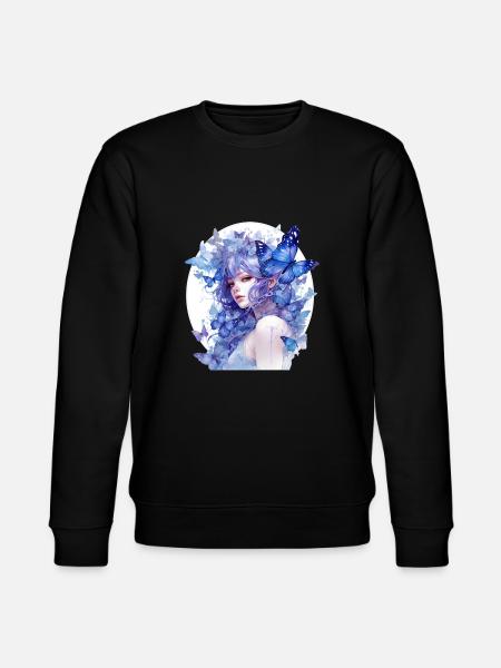 Morpho butterflies - Sweat bio CHANGER Stanley/Stella Unisexe - noir