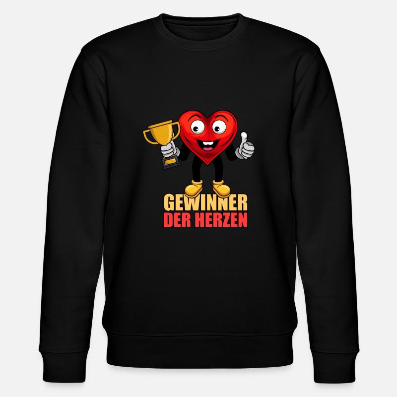 Gewinner der Herzen - Stanley/Stella Unisex Bio-Sweatshirt CHANGER  - Schwarz