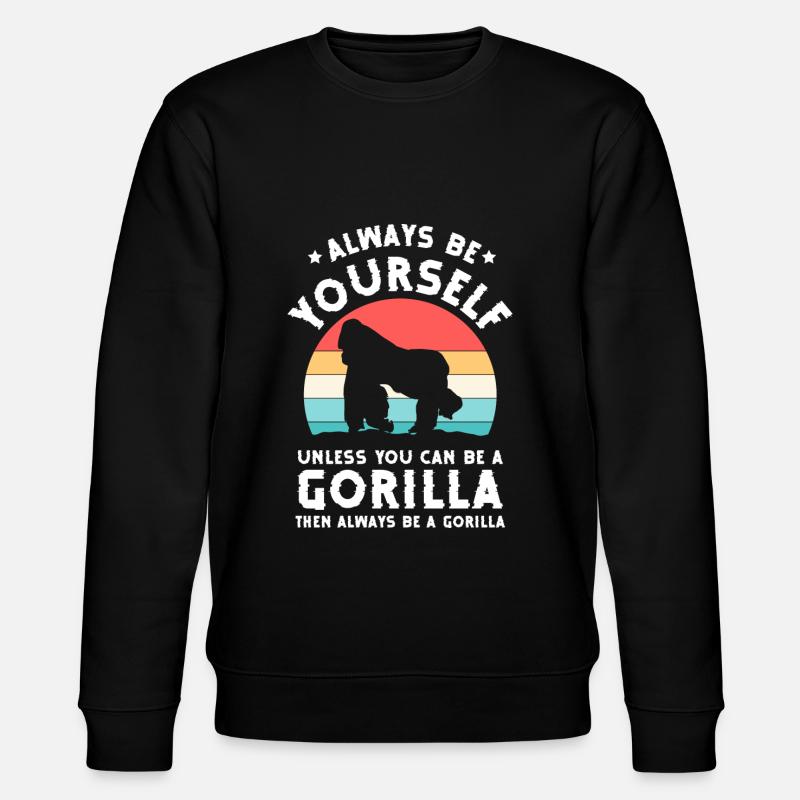 Singe animal chimpanzé nature - Sweat bio CHANGER Stanley/Stella Unisexe - noir