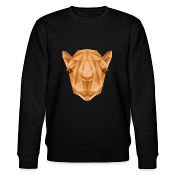 Kamelkunst Puristische Tierwelt Tier Natur - Stanley/Stella Unisex Bio-Sweatshirt CHANGER  - Schwarz - Vorne - Nik (191cm) & Marisol (170cm)