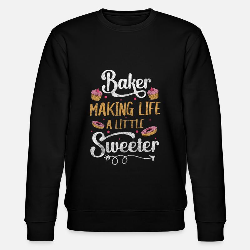 Bäcker Konditor Cupcake - Stanley/Stella Unisex Bio-Sweatshirt CHANGER - Schwarz