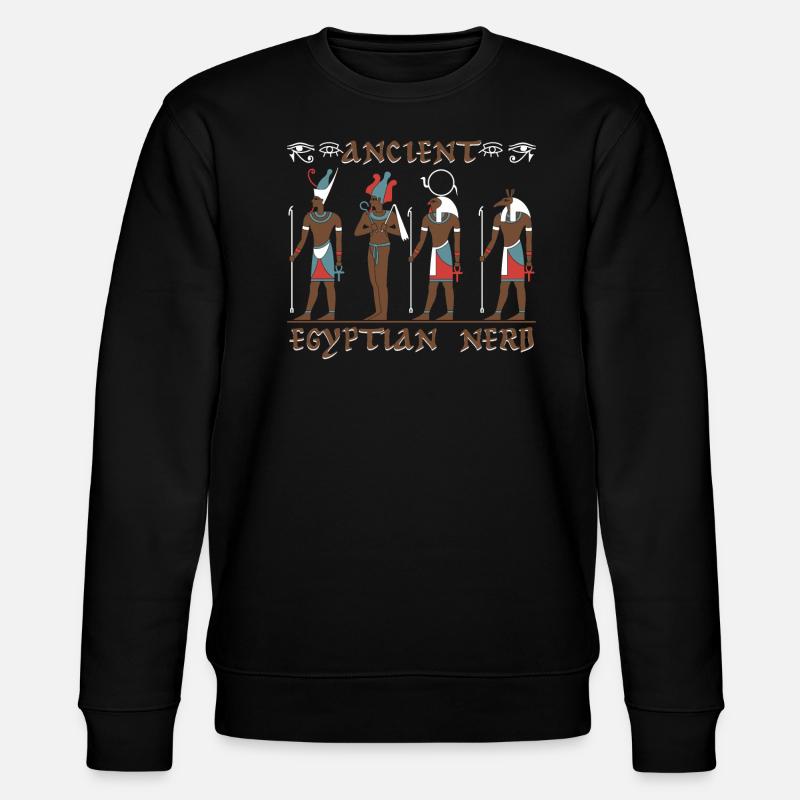 Ancient Egyptian Nerd - Stanley/Stella CHANGER Unisex Organic Sweatshirt - black
