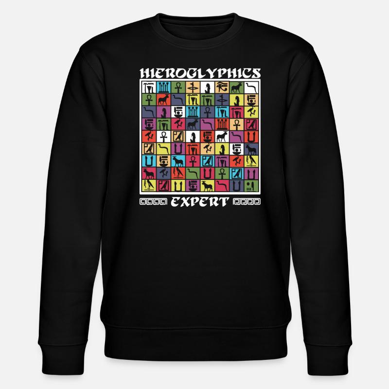 Hieroglyphen-Experte - Stanley/Stella Unisex Bio-Sweatshirt CHANGER - Schwarz