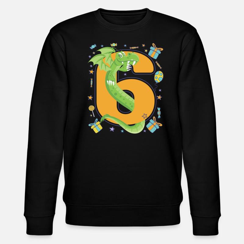 6th Birthday - Stanley/Stella CHANGER Unisex Organic Sweatshirt - black