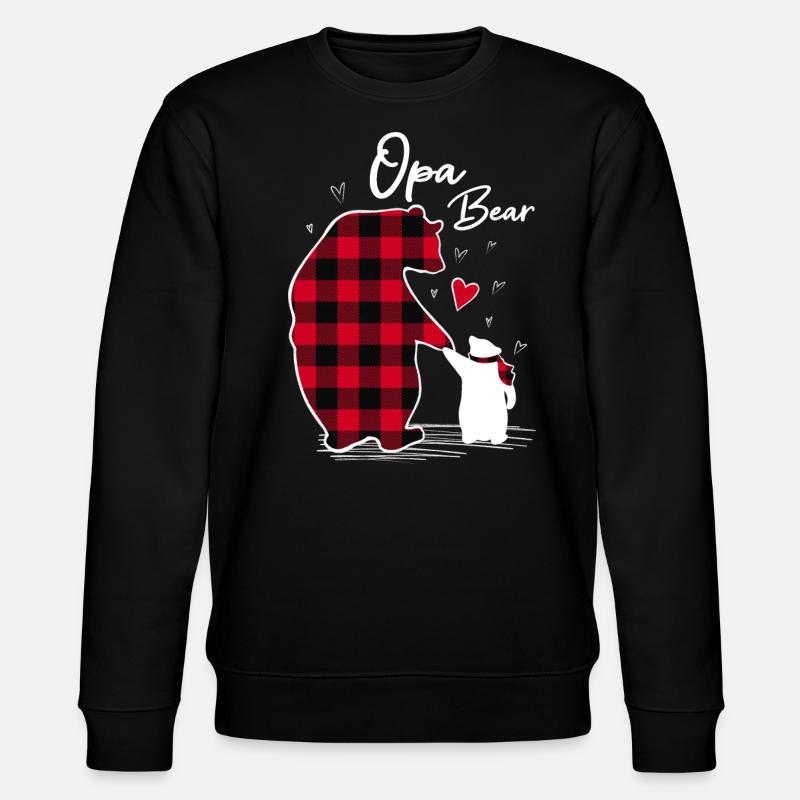 Opa Bear - Stanley/Stella Unisex Bio-Sweatshirt CHANGER  - Schwarz