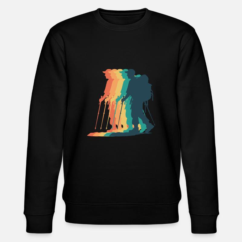 Wandern Männlicher Wanderer Bunt - Stanley/Stella Unisex Bio-Sweatshirt CHANGER - Schwarz
